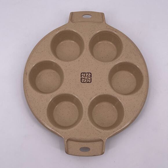 Vintage LittonWare 6 Cupcake Muffin Egg Pan #39284 Microwave or Oven Use - Picture 1 of 9